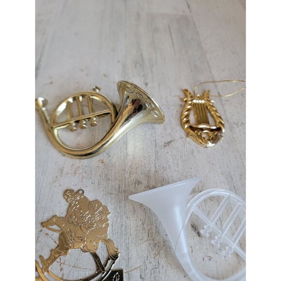 Unique Santa horn variety harp ornament Xmas set angelic - Picture 4 of 10